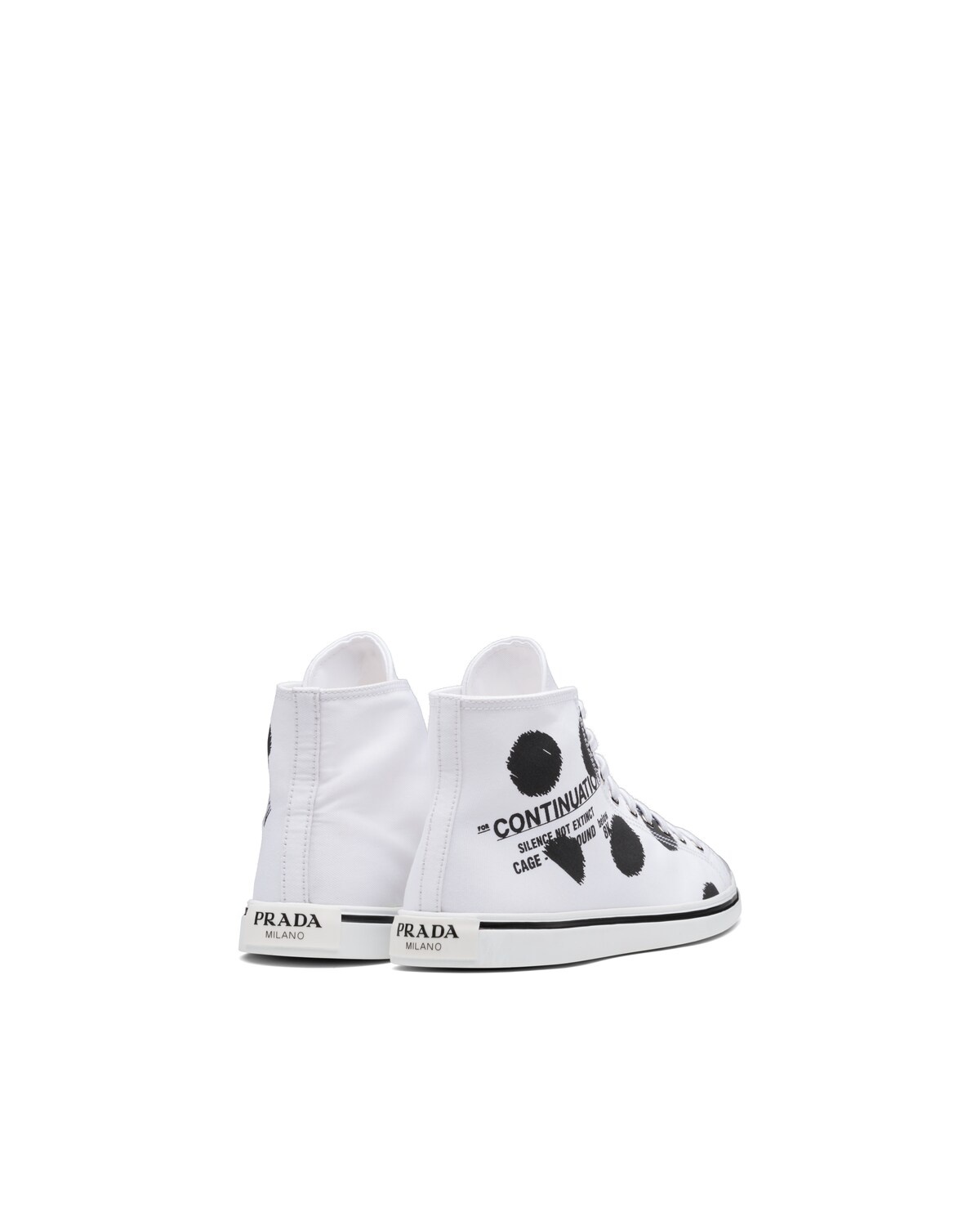 Printed cotton gabardine sneakers - 3