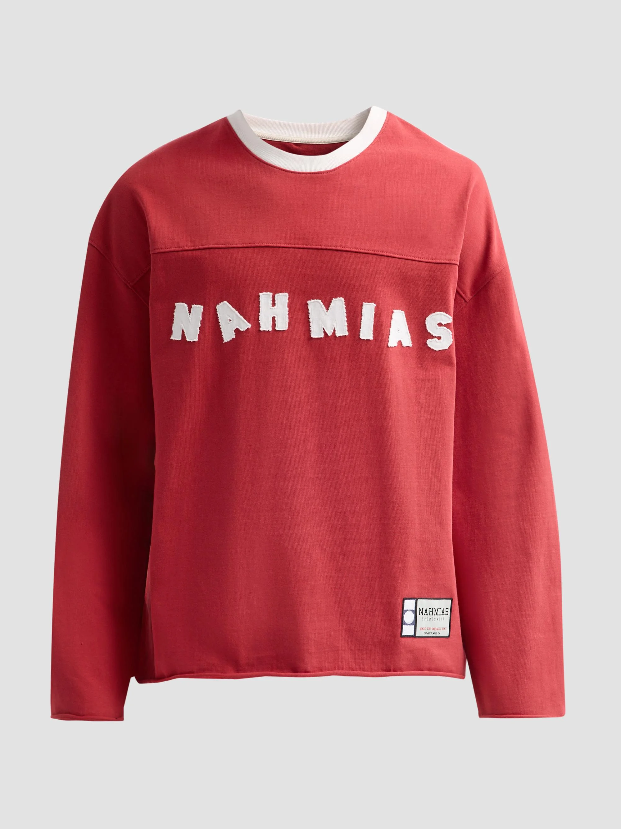 Men's Daydreaming Varsity Logo Long-Sleeve Shirt - Ruby - 1