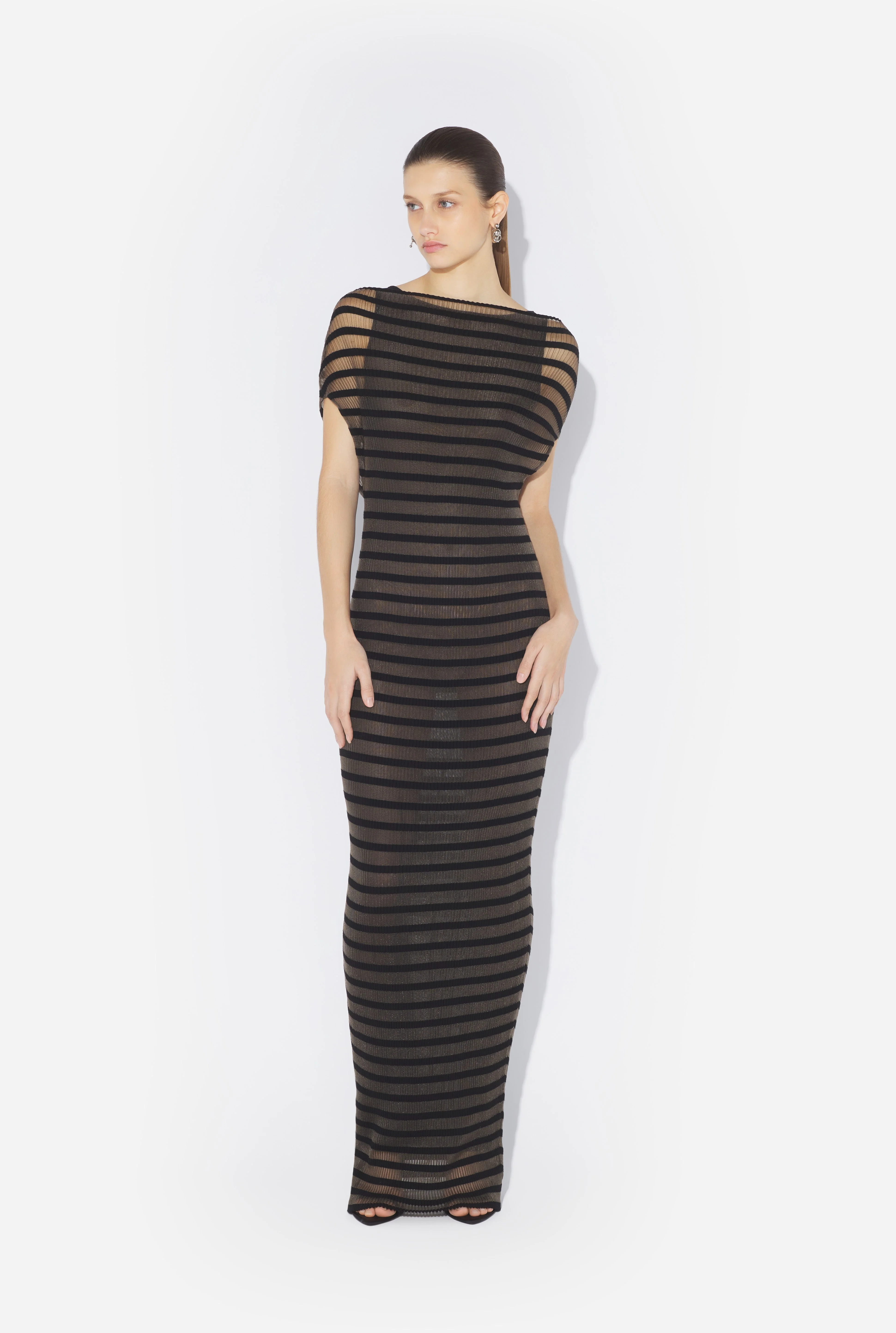THE MARINIÈRE STRIPED BLACK DRESS - 1