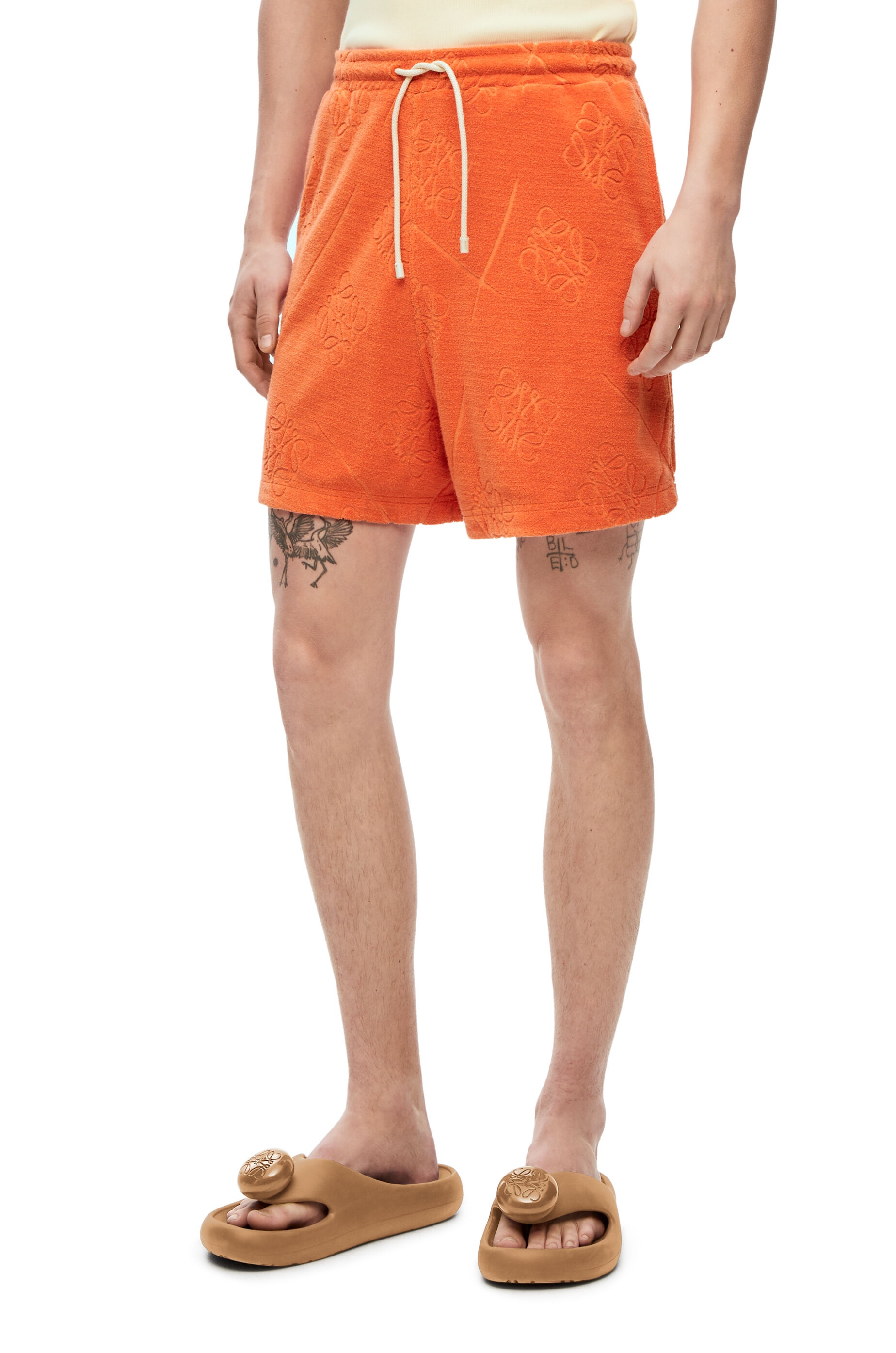 Anagram jacquard drawstring shorts in cotton - 3