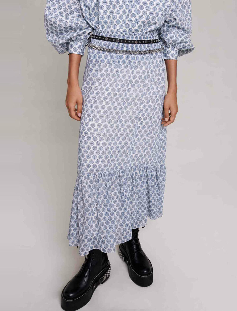 Long asymmetric skirt 7