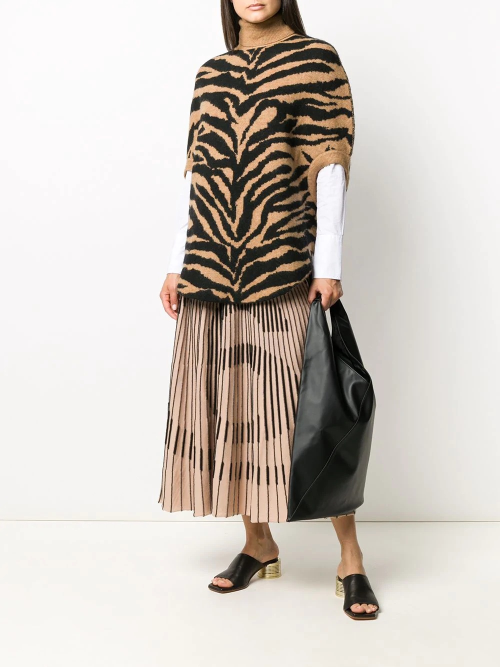 tiger knit oversized jumper - 2