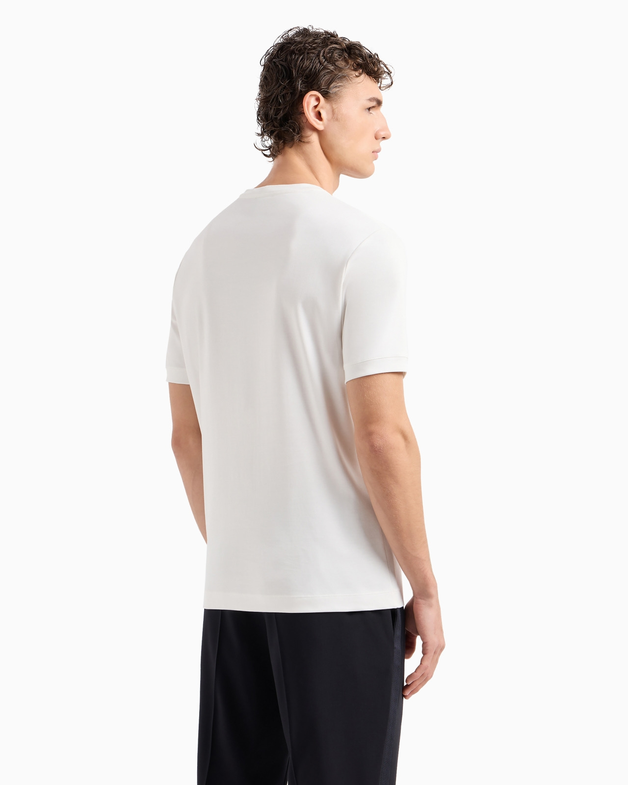 Rhinestone-embroidered, cotton-interlock T-shirt - 3