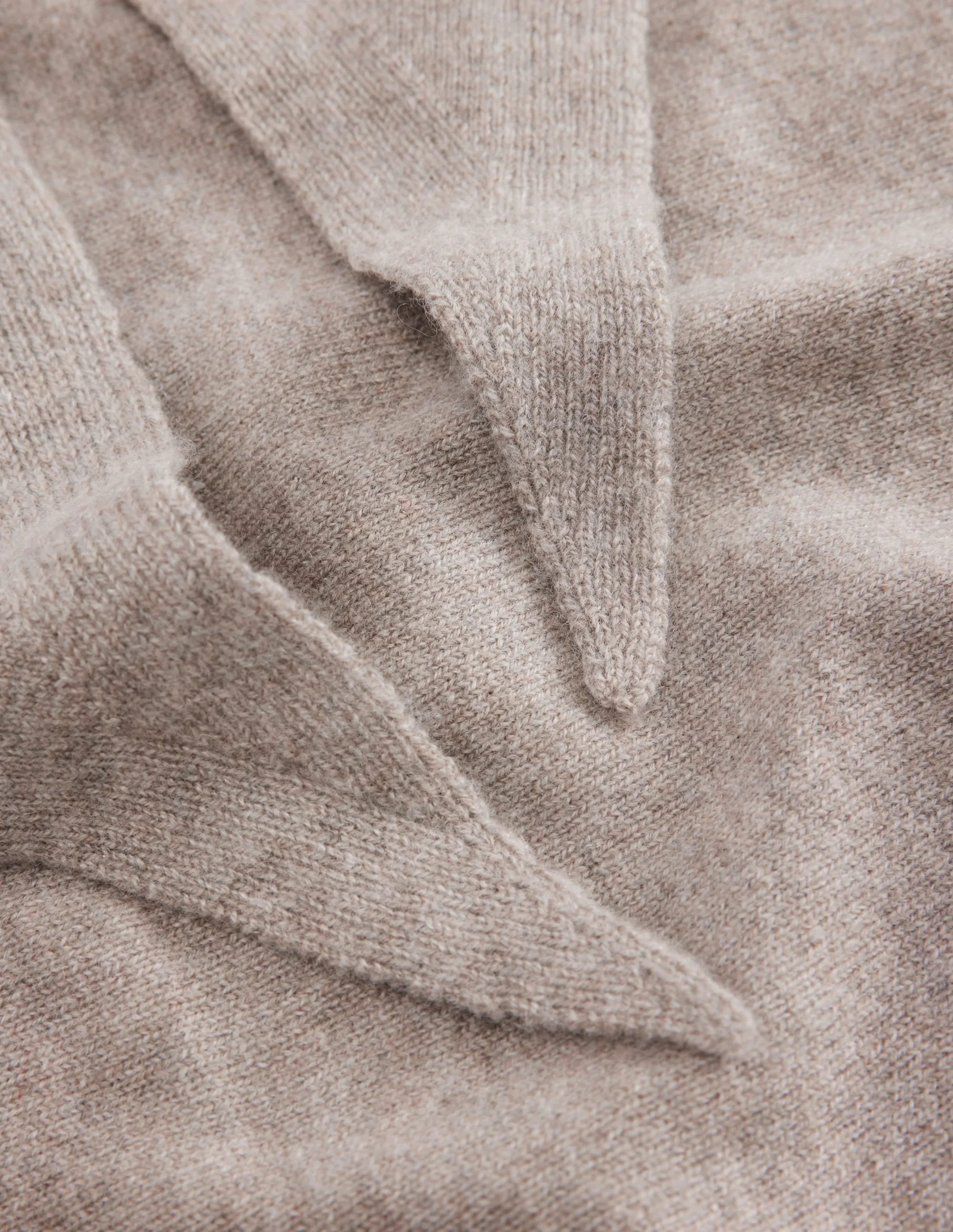 Large Cashmere Neckerchief-Mink Melange - 1