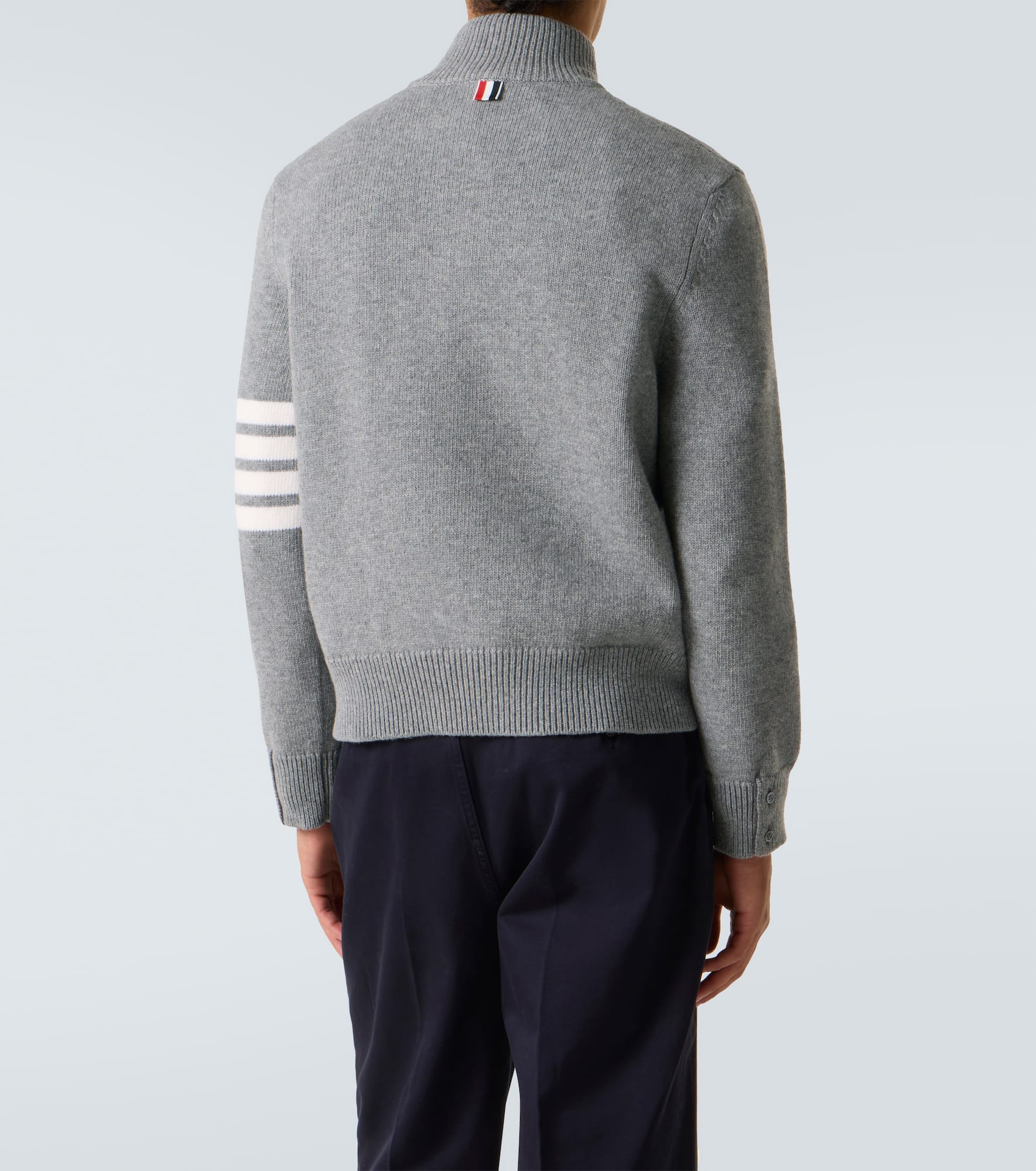 4-Bar virgin wool half-zip sweater - 4