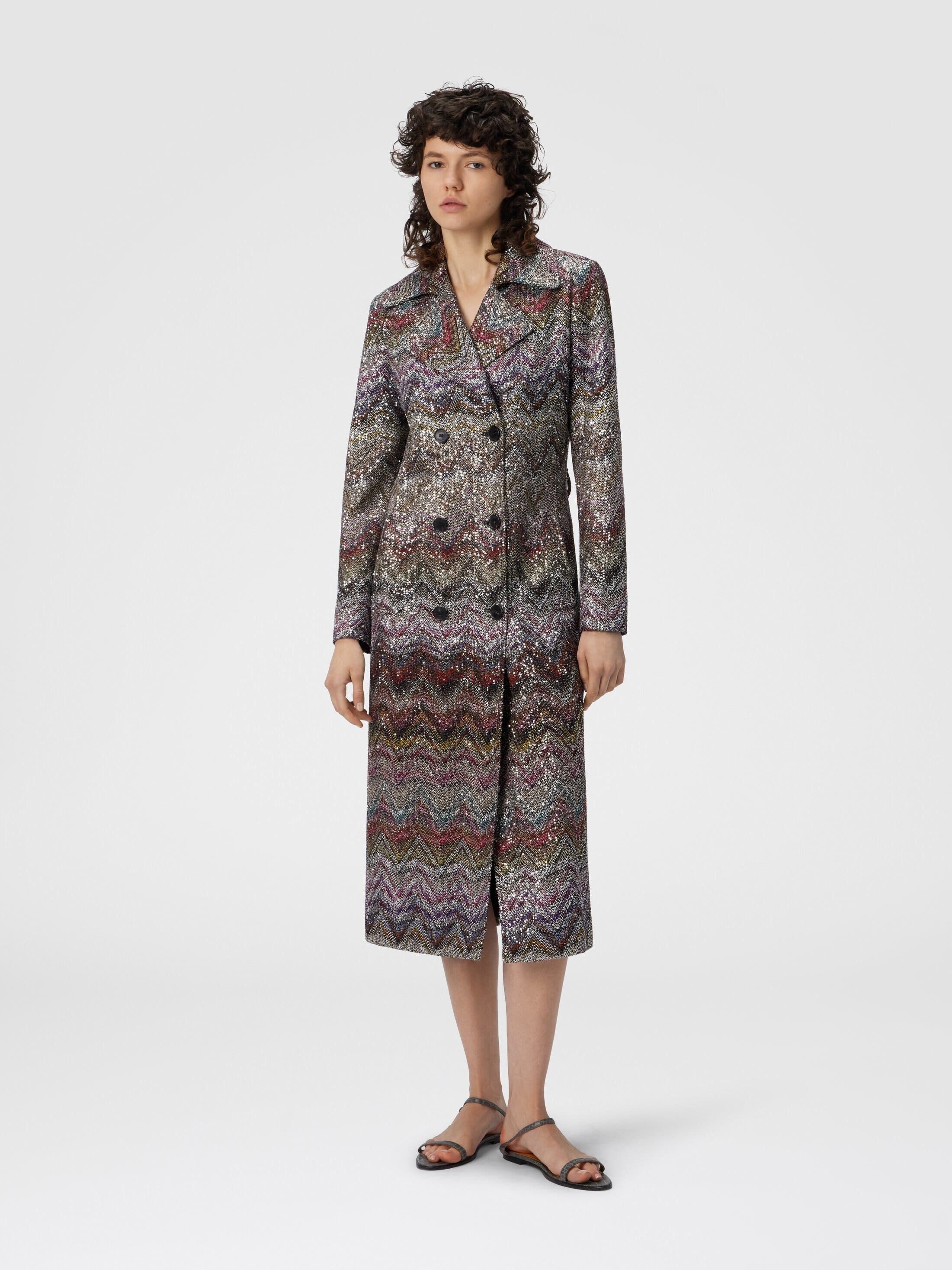 Missoni Long Double-breasted Trench Coat With Wavy Zigzag Pattern in Multicoloured at Nordstrom - 2