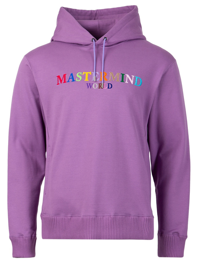 Embroidered Logo Hoodie Purple - 1