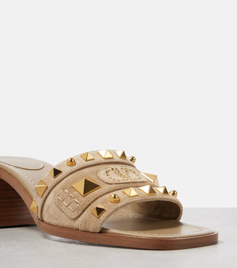 Plaster Caster 50 studded suede mules 5
