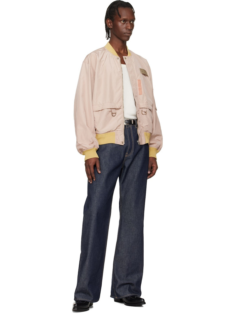 TOGA VIRILIS Beige & Pink Reversible High-Count Bomber Jacket outlook