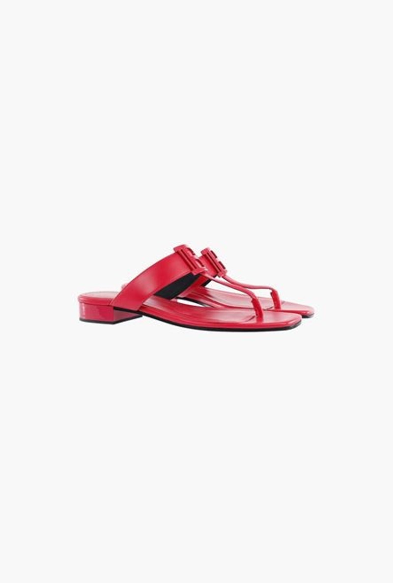 Balmain Fuchsia pink leather Sofia sandals outlook