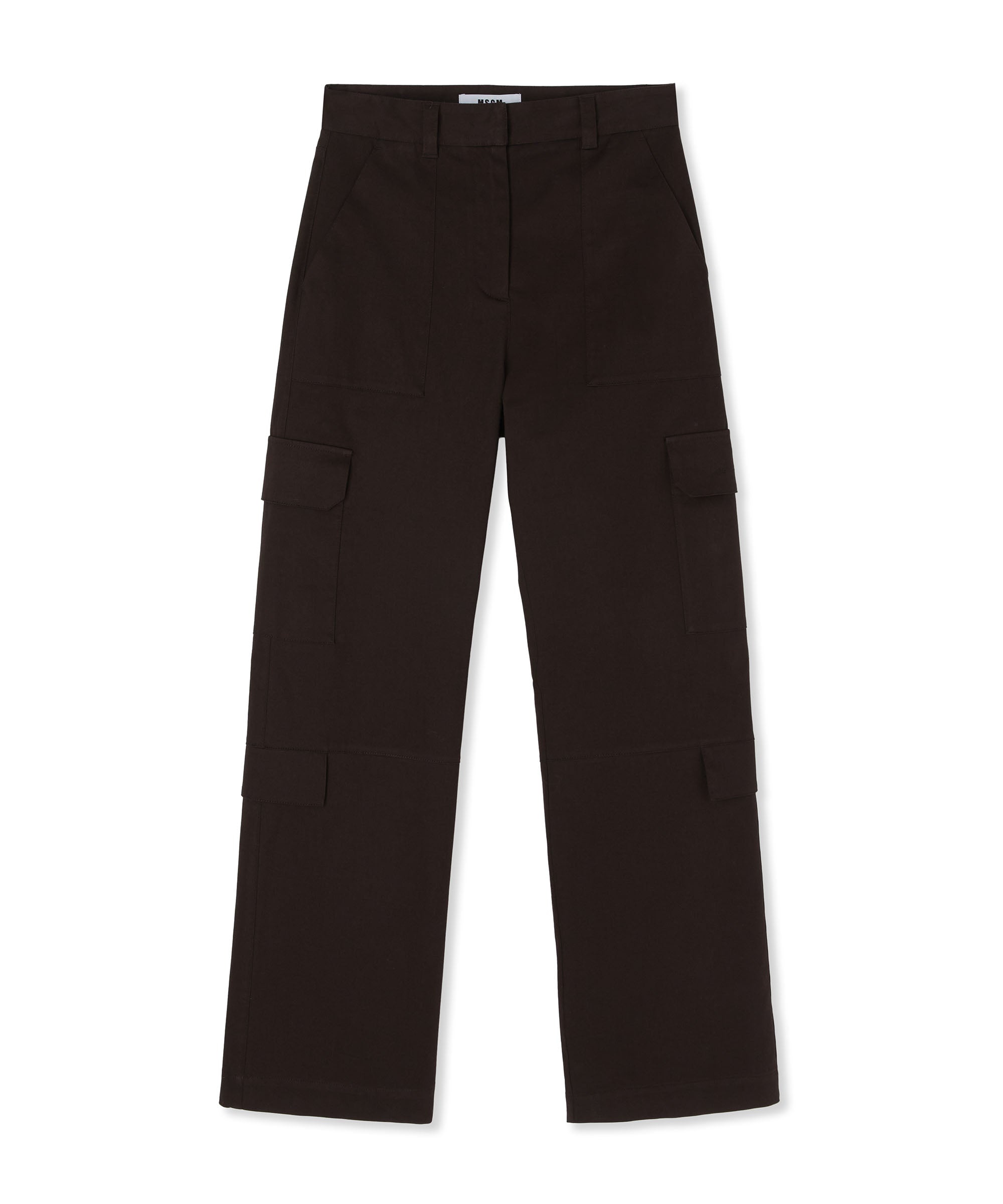 Stretch cotton gabardine cargo pants - 1