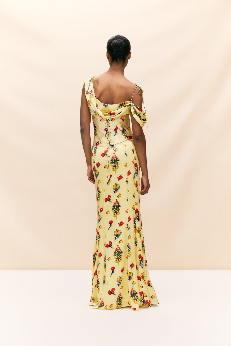 De La Vali BRULEE MAXI DRESS IN SILK SATIN IN VERSAILLES GARDEN outlook