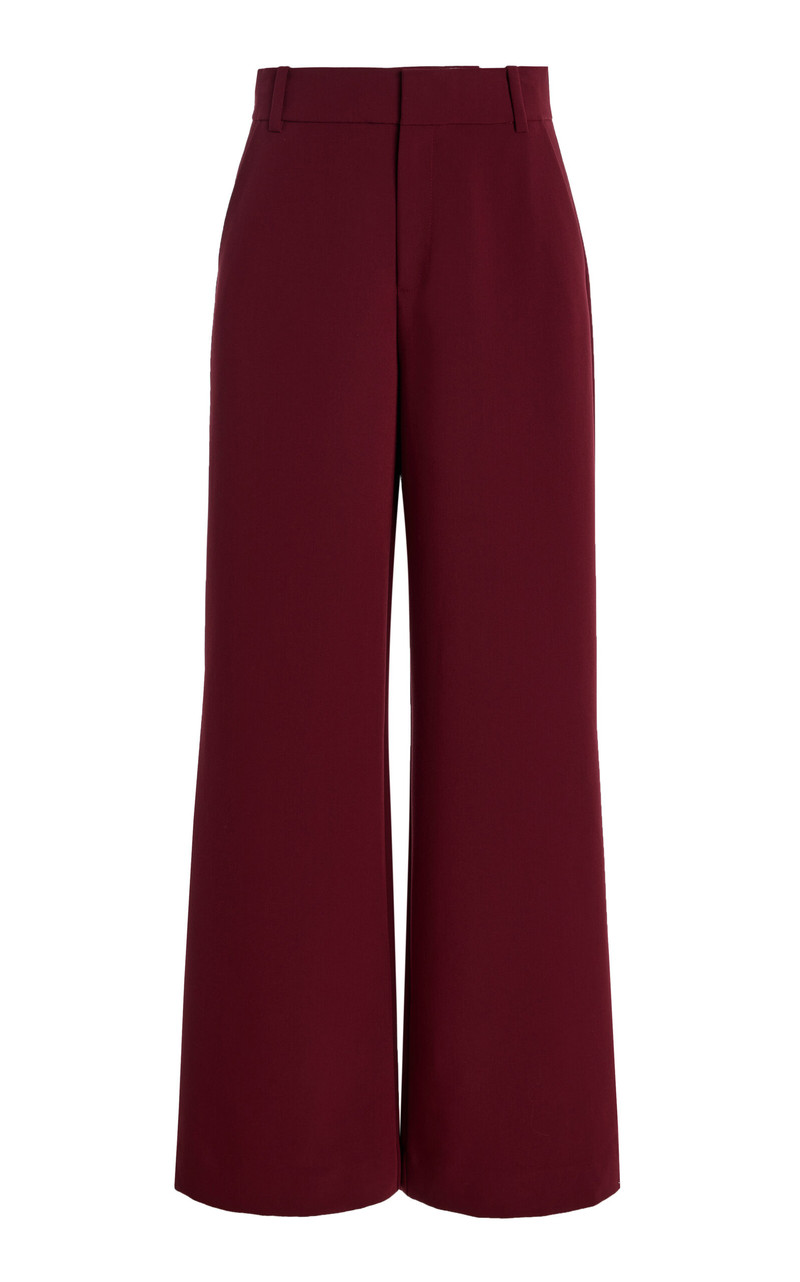 The Jones High-Rise Wide-Leg Pants burgundy 1