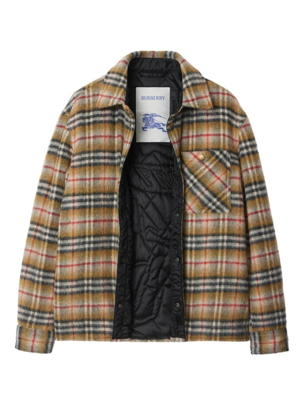 Check wool overshirt - 5