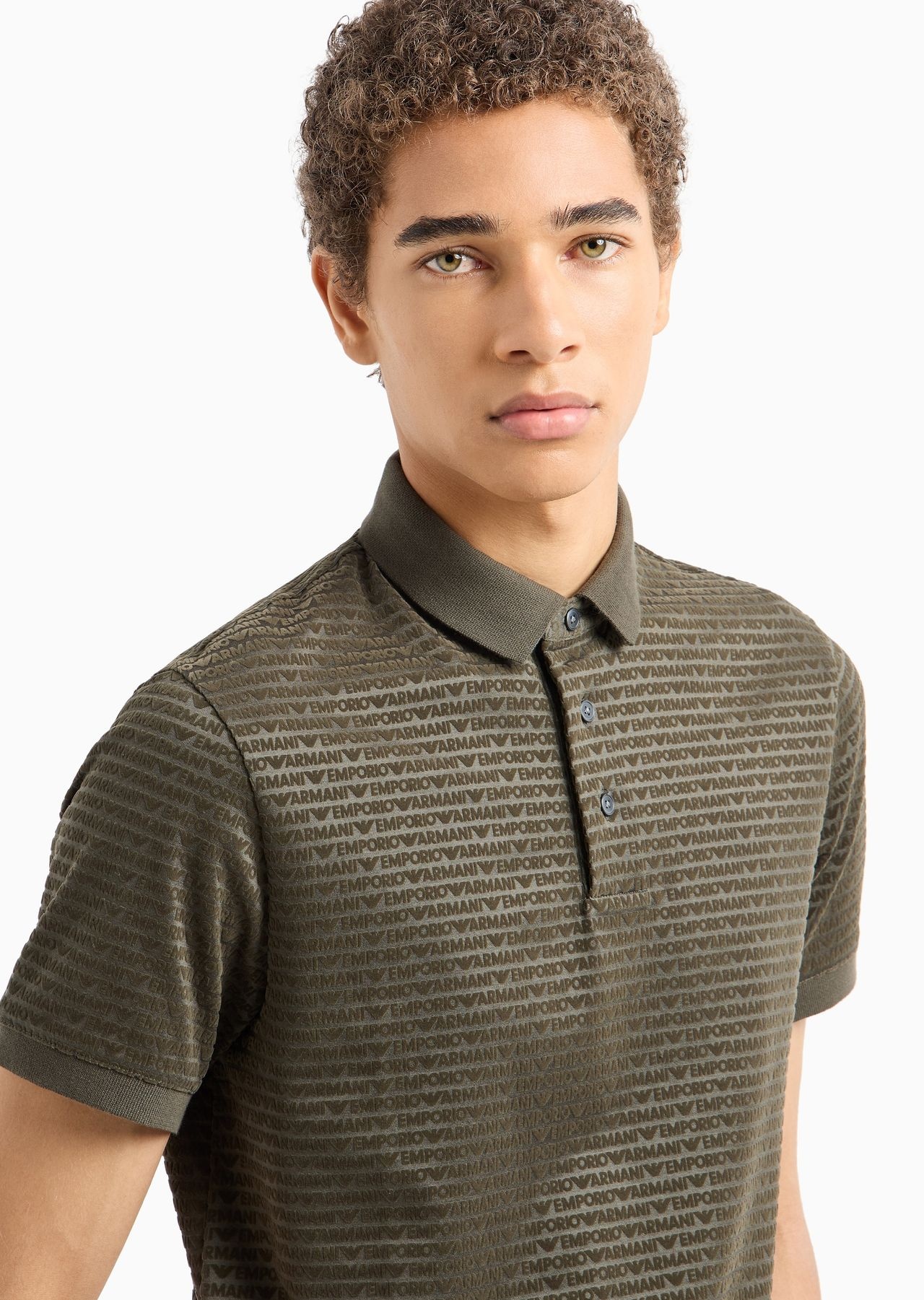 ASV Lyocell-blend jersey polo shirt with flocked lettering all over - 6