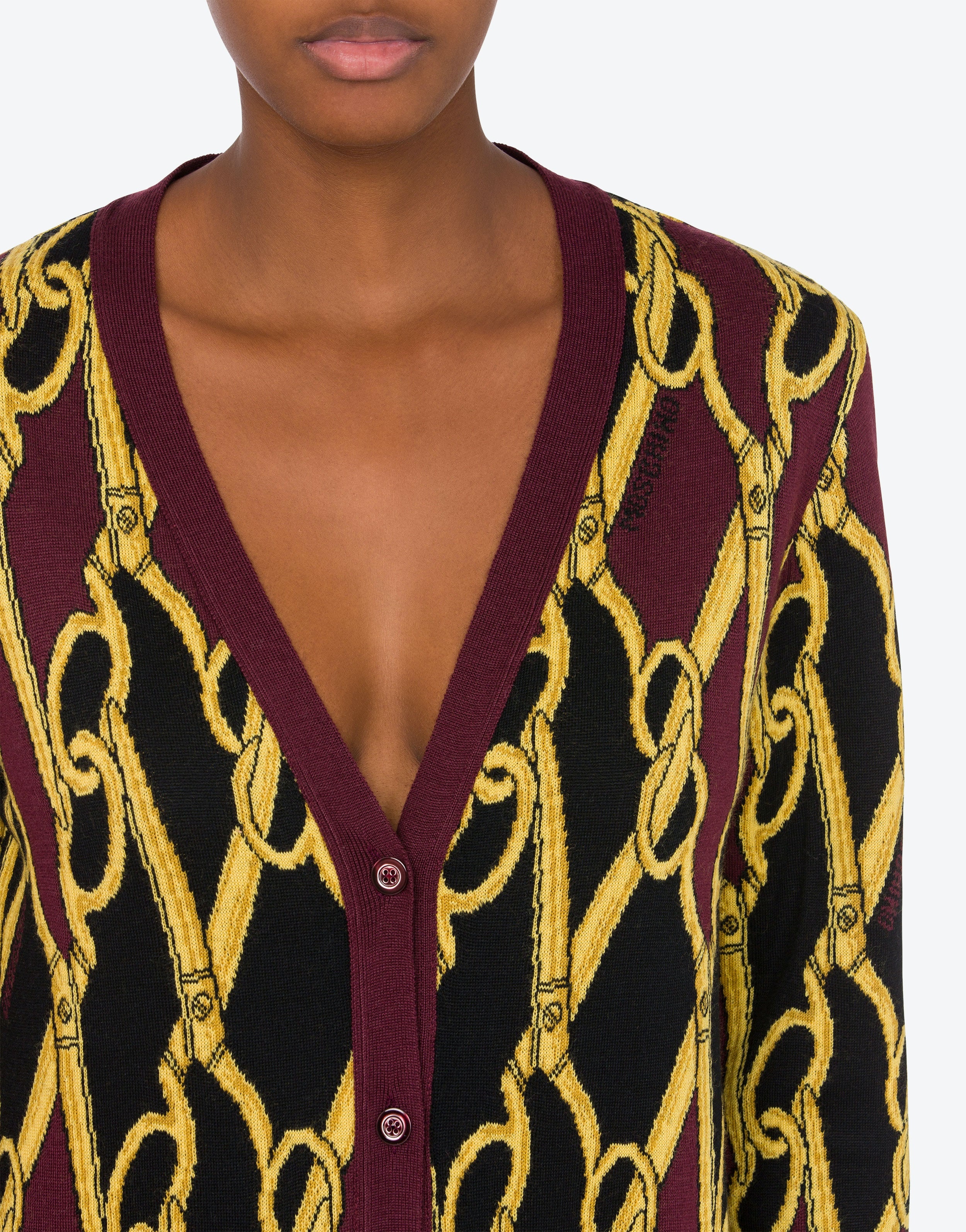 SEWING SCISSORS WOOL CARDIGAN - 4