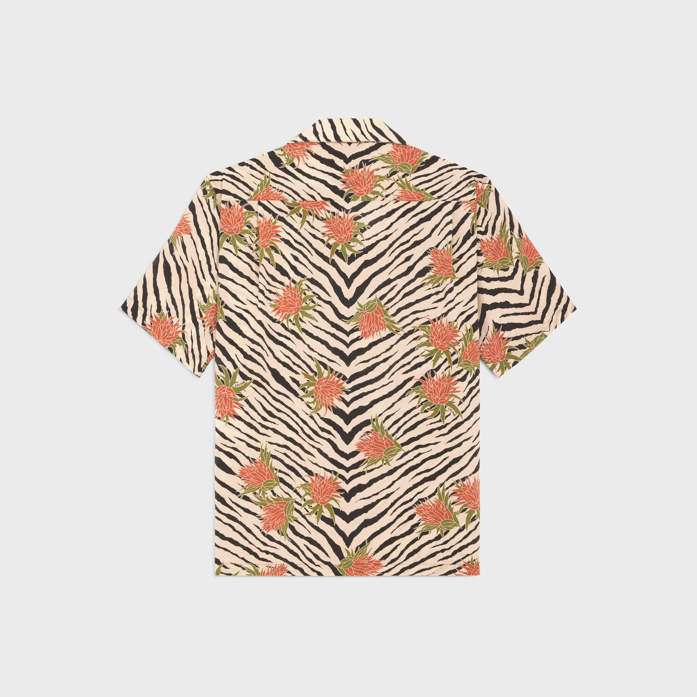 hawaiian shirt in printed crêpe de chine - 2