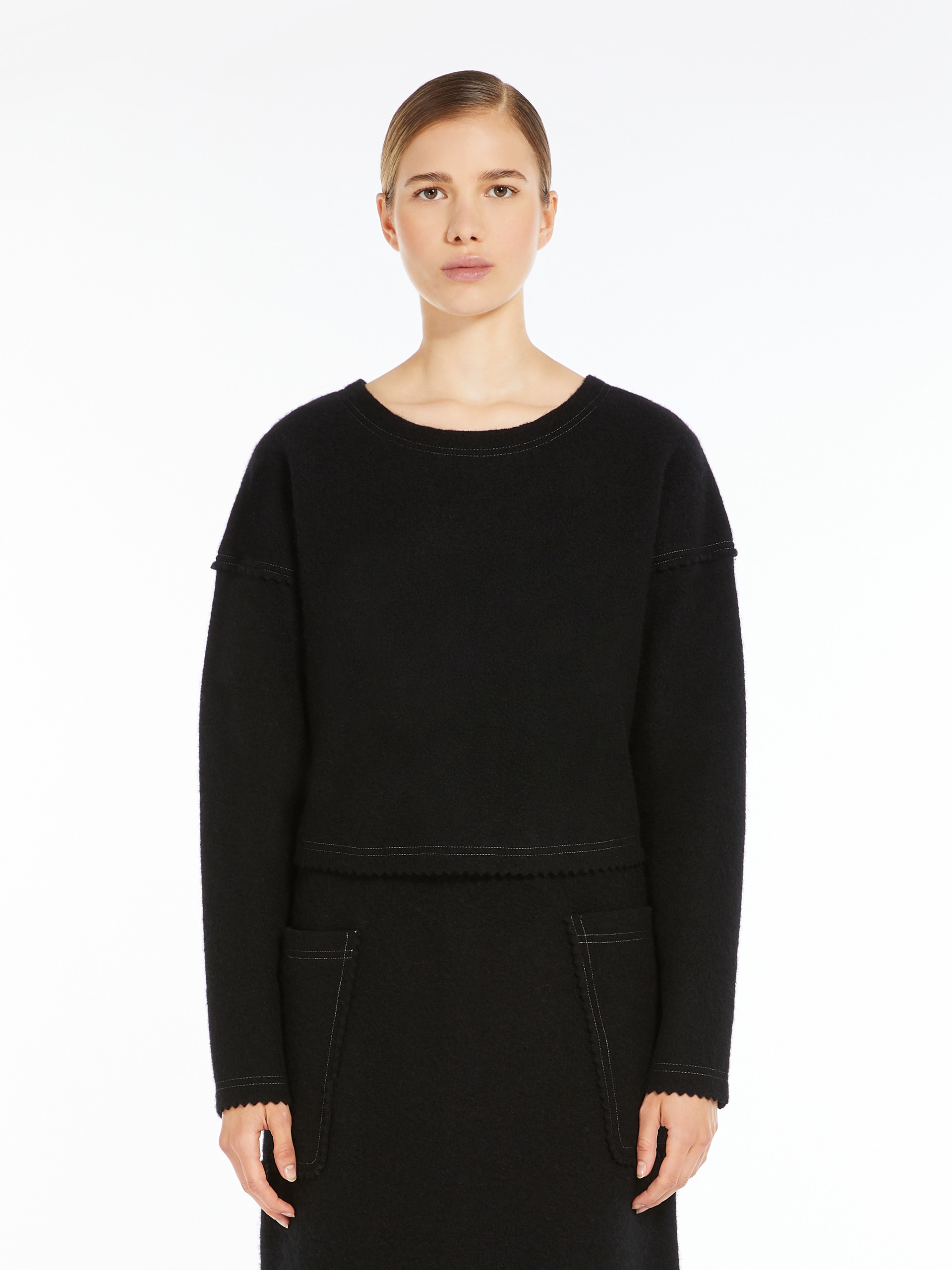 CRESPO Wool and cashmere cropped jumper - 3