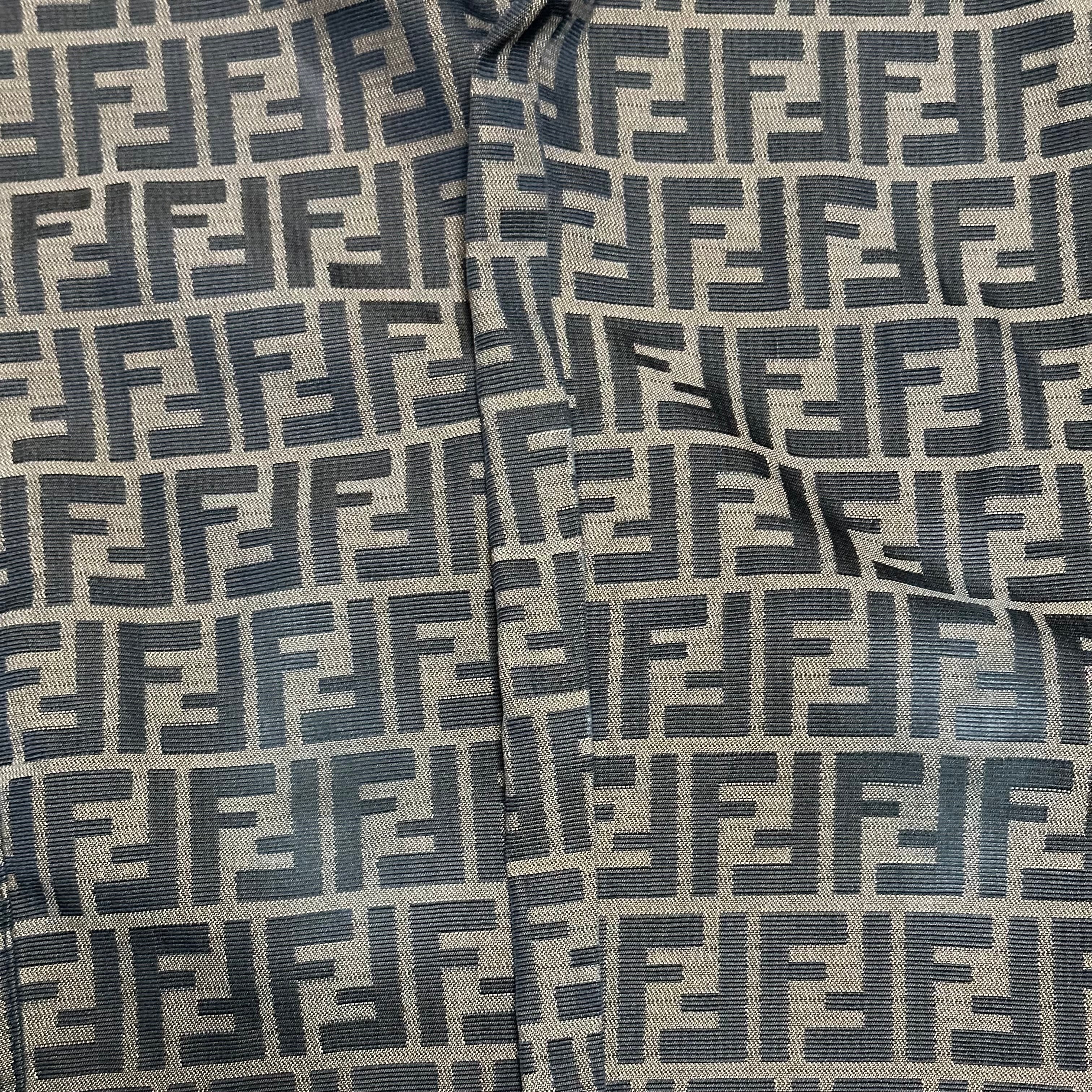 FENDI Vintage FF Zucca Monogram High Rise Straight Leg Pants - 6