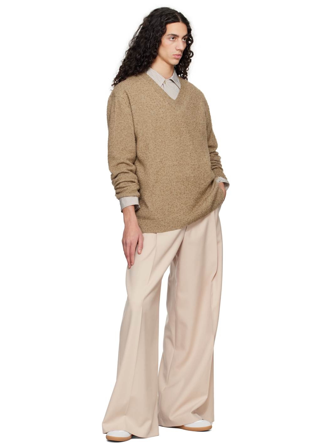 Beige Pilling Sweater - 4