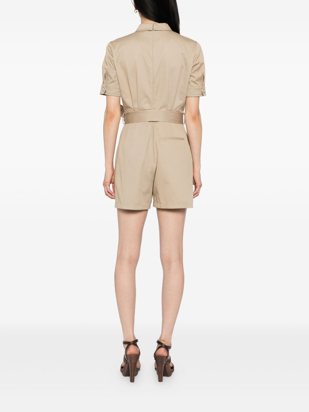 embroidered gabardine jumpsuit - 4