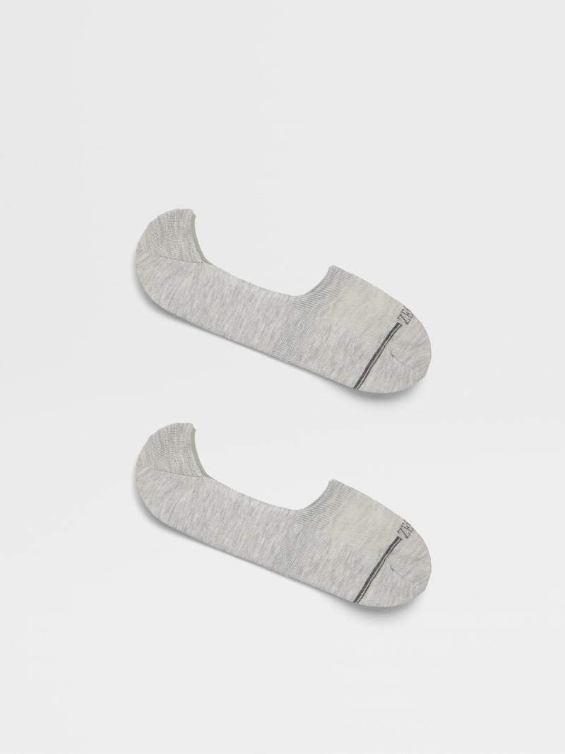 GREY MÉLANGE COTTON BLEND SOCKS 3