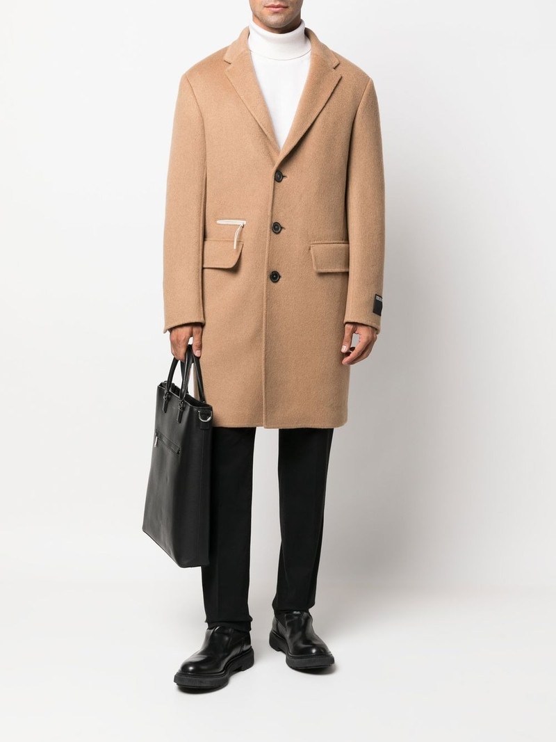 ZEGNA zip-pocket single-breasted coat outlook