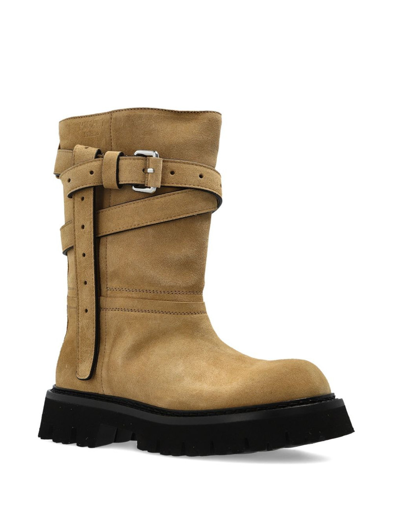 Moschino buckle-strap boots outlook