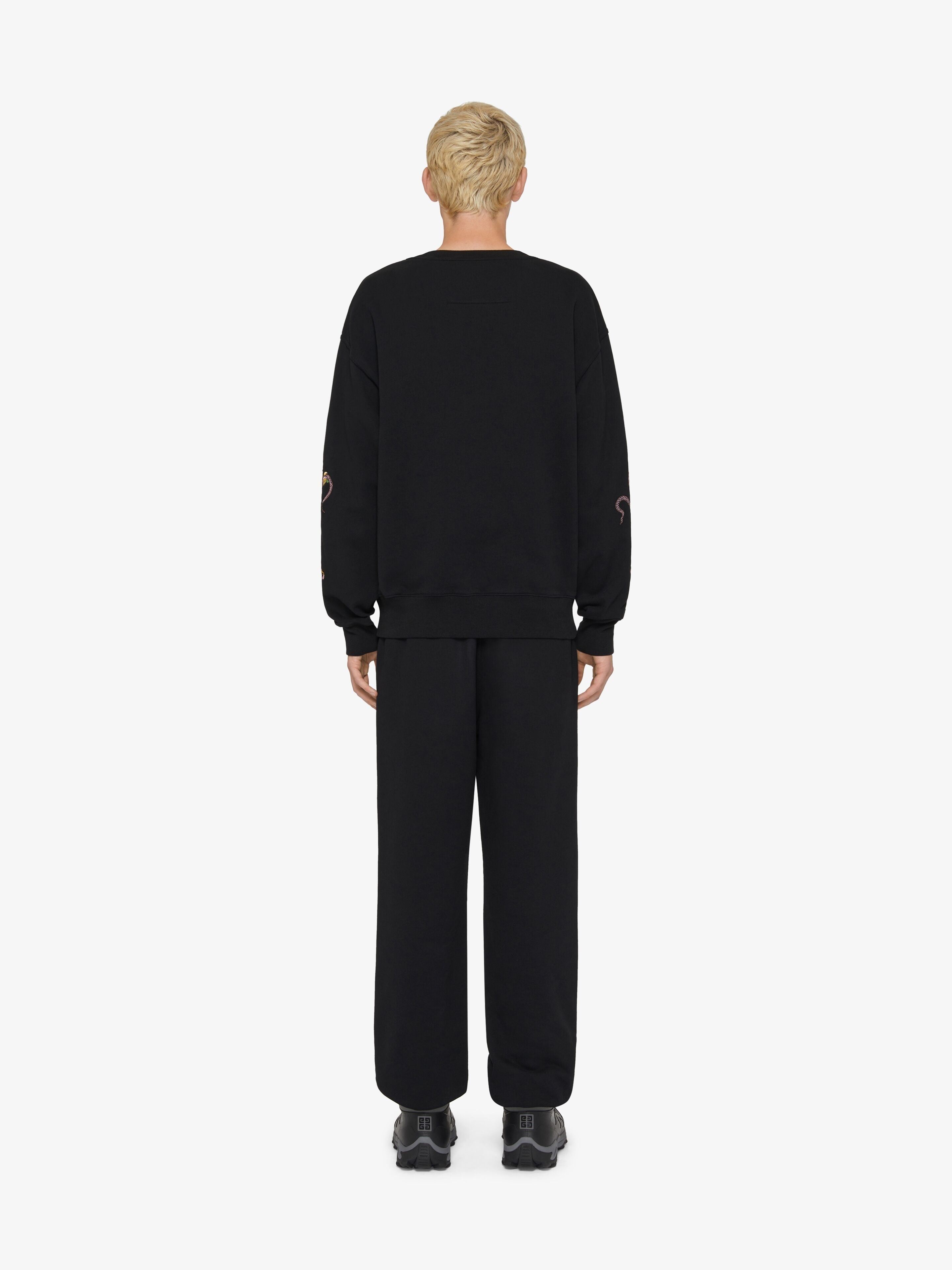 SWEATSHIRT IN FLEECE WITH CHANDELIER AND SNAKE - 3