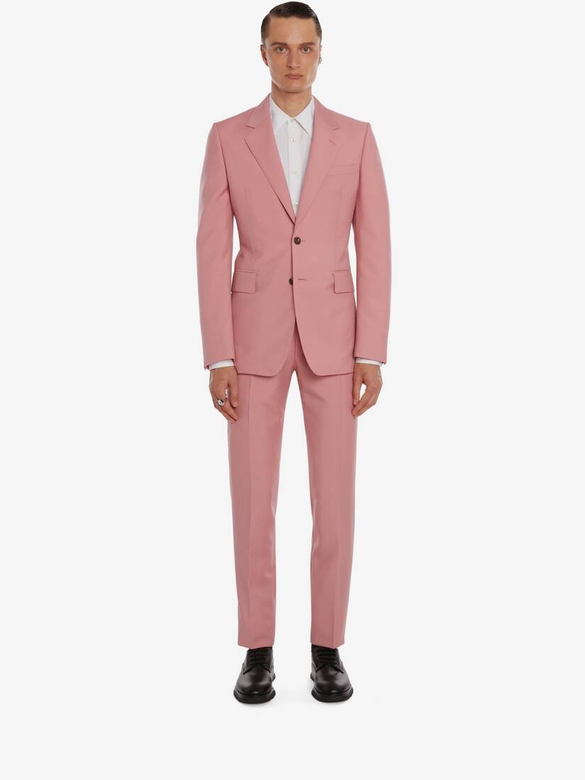 Two-button Wool Mohair Jacket in Pink - 2