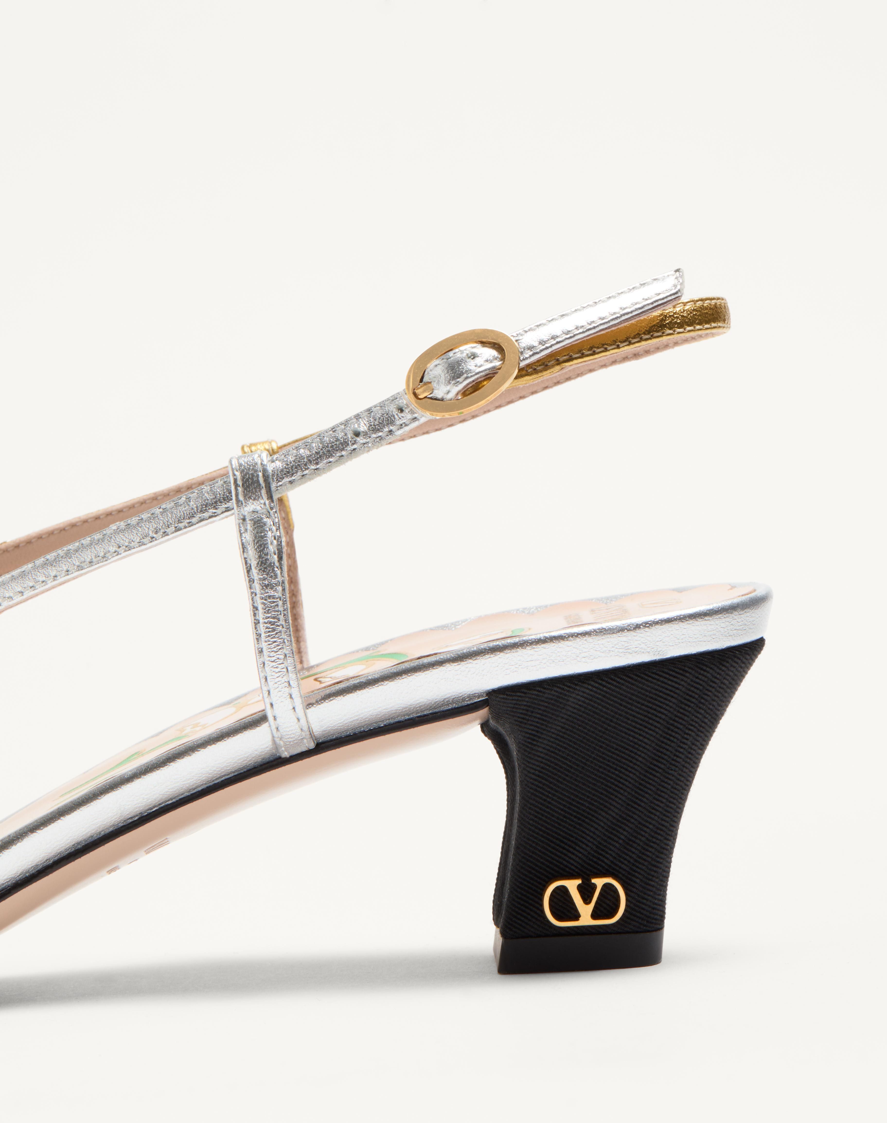 BOWOW SLINGBACK PUMPS IN MOIRÈ FABRIC 45MM - 8