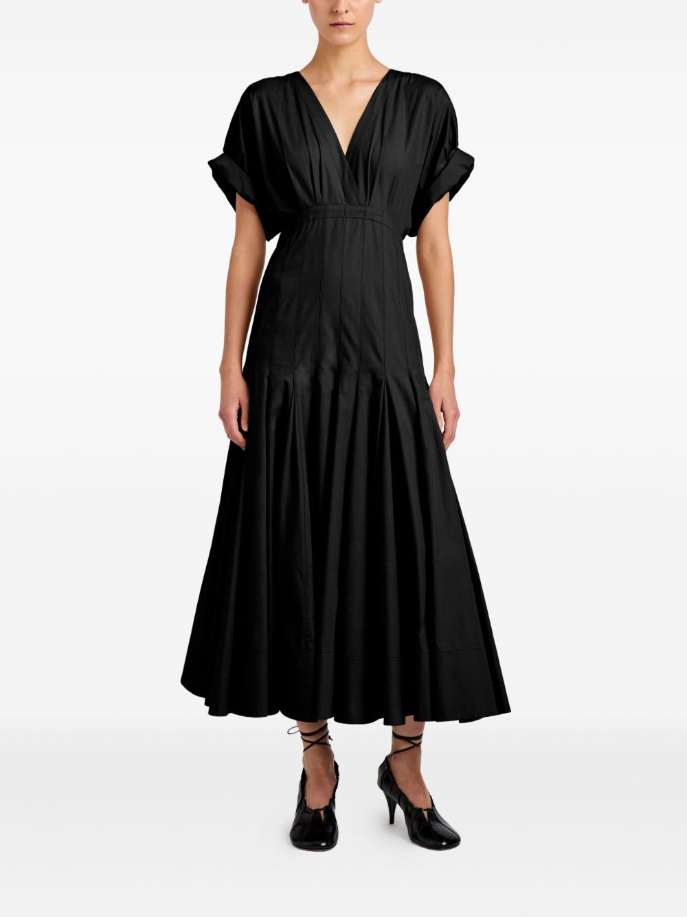 Ciara V-neck pleated maxi dress - 2