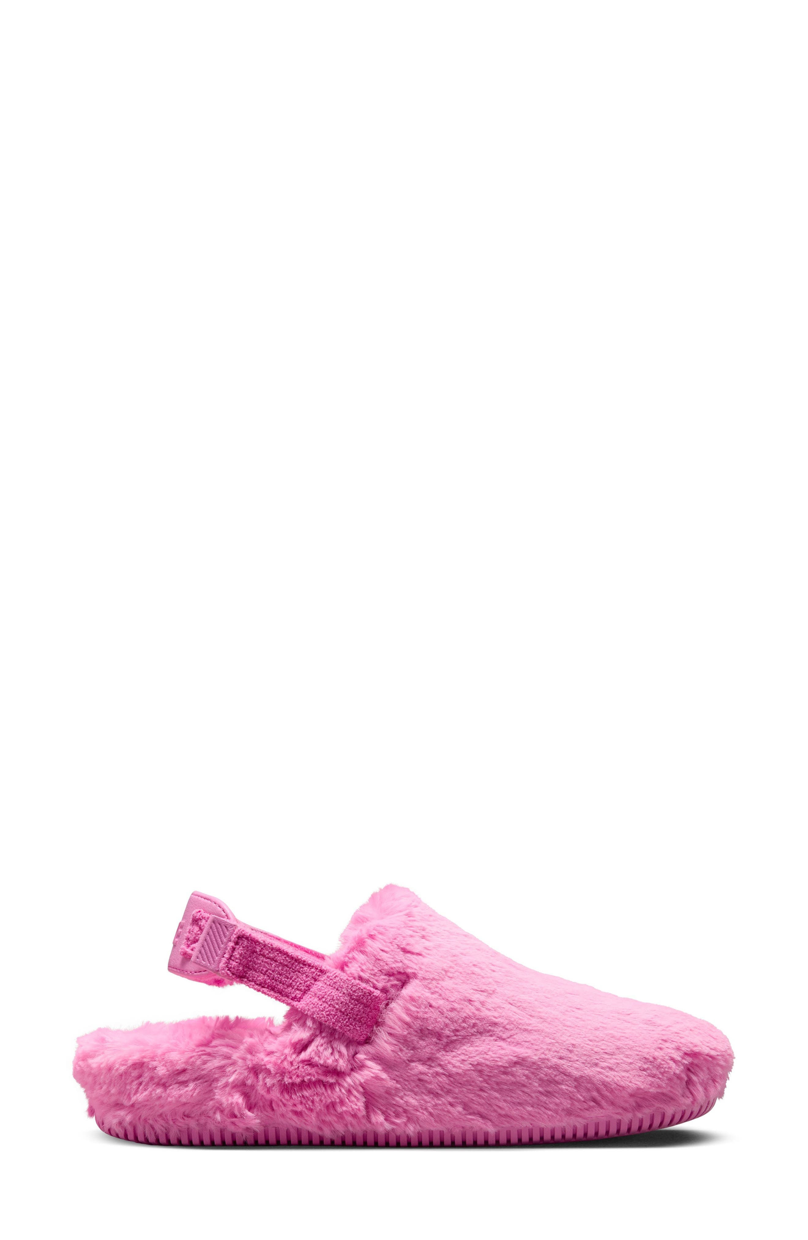 Nike Calm Faux Fur Mule in Playful Pink/Pink at Nordstrom - 6