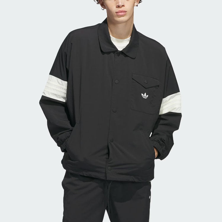 adidas Originals 3 Coach Jacket (Gender Neutral) Asia Sizing 'Black White' IM9646 - 2