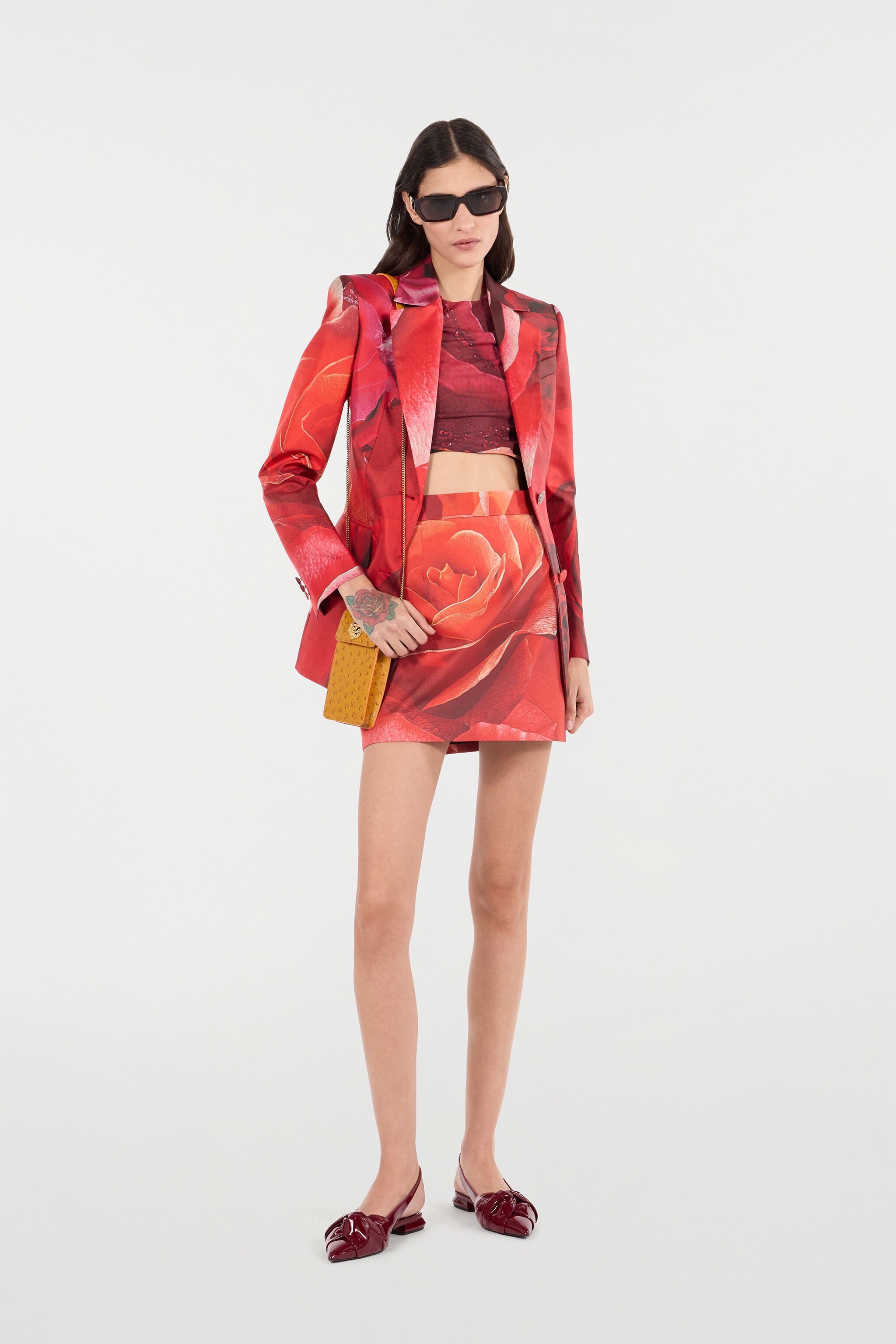 Rose-Print Blazer - 2