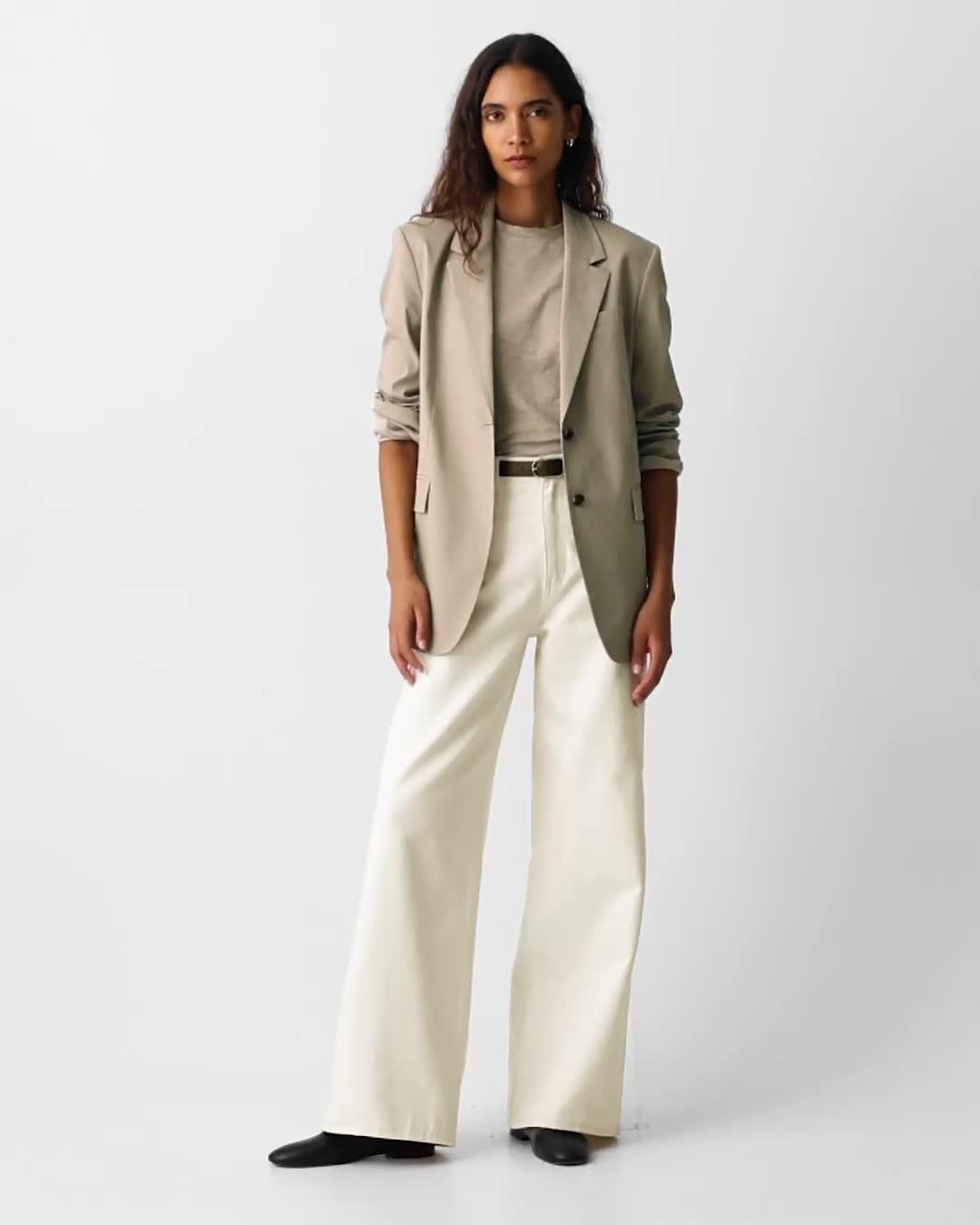 High-Waisted Wide-Leg Pant in Denim - 6