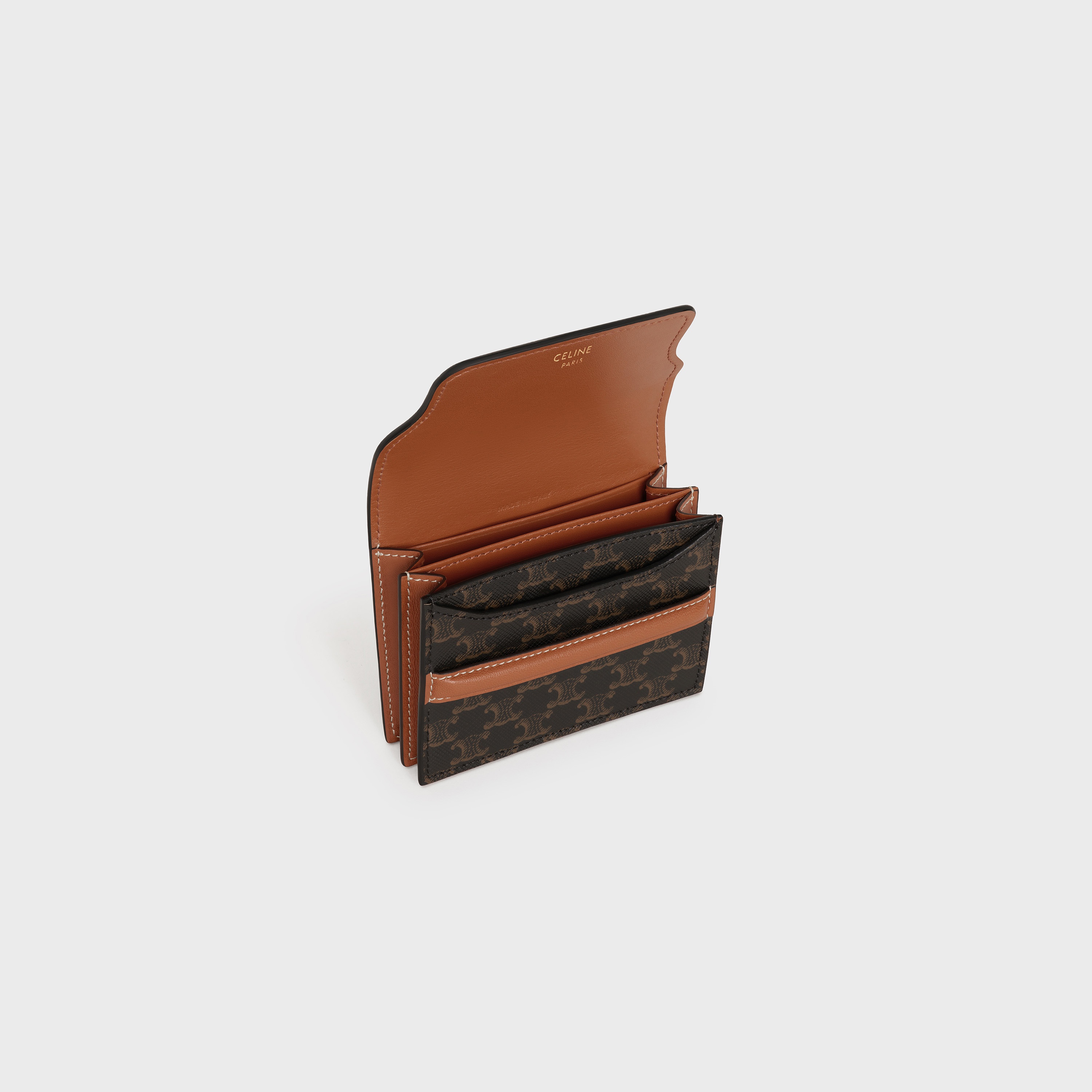 Business Card Holder in Triomphe Canvas and Lambskin - 4