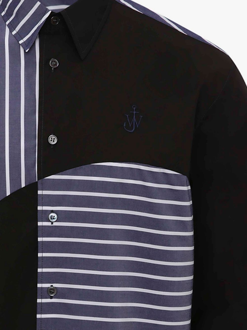 striped patchwork shirt - 5