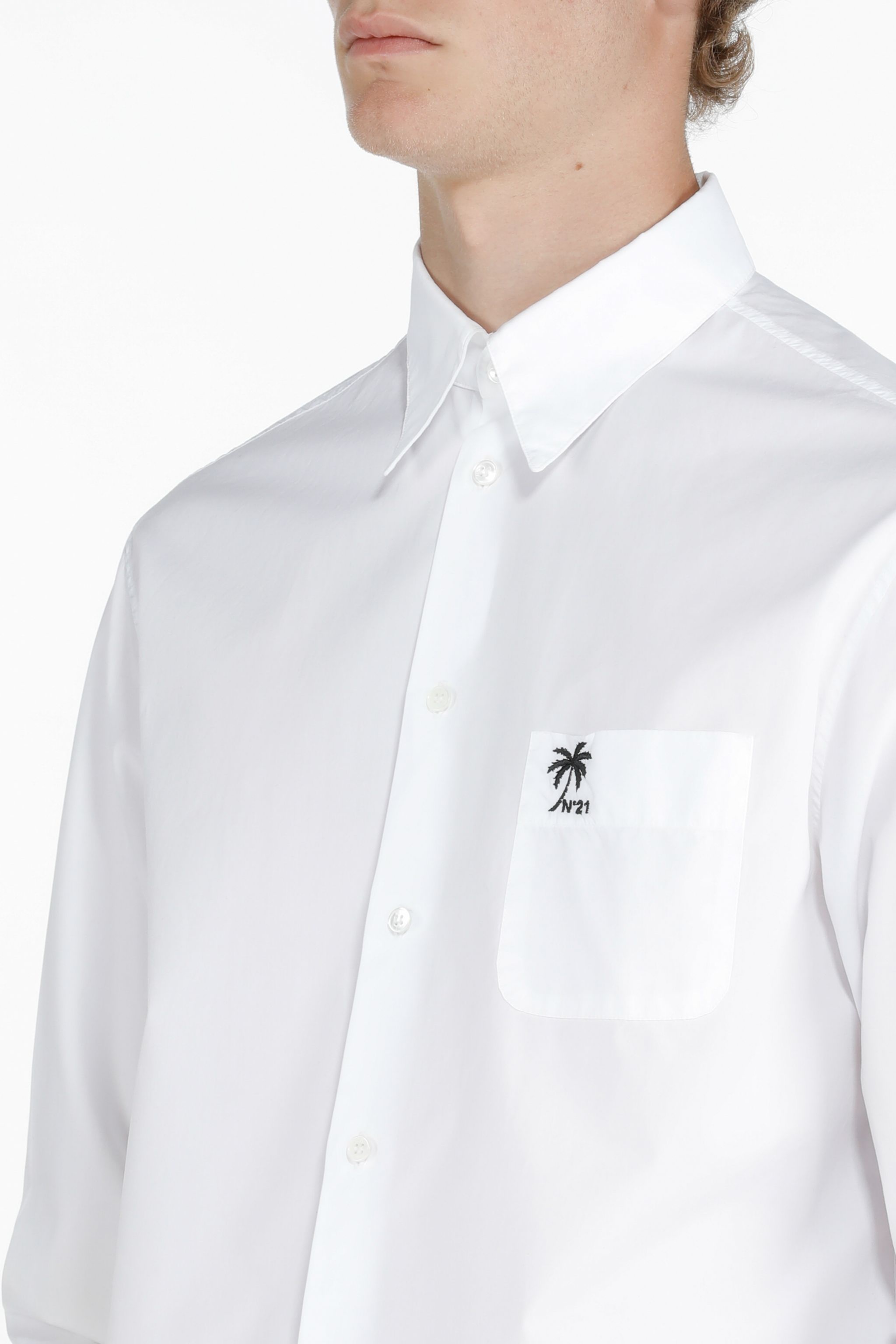 LOGO-EMBROIDERED COTTON SHIRT - 5