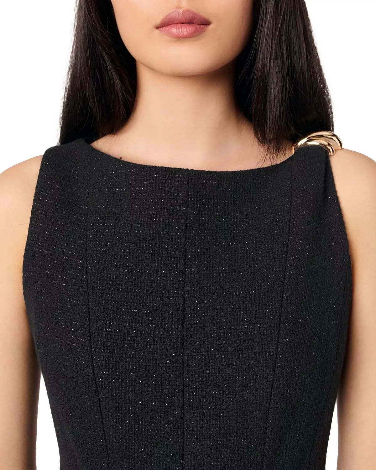 Short Flared Tweed Dress - 4