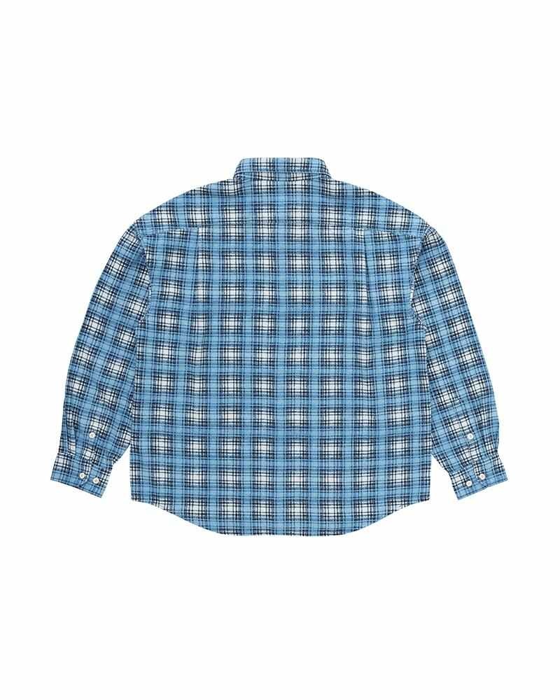 PIONEER KHADI CHECK SHIRT L/S LT.BLUE - 2