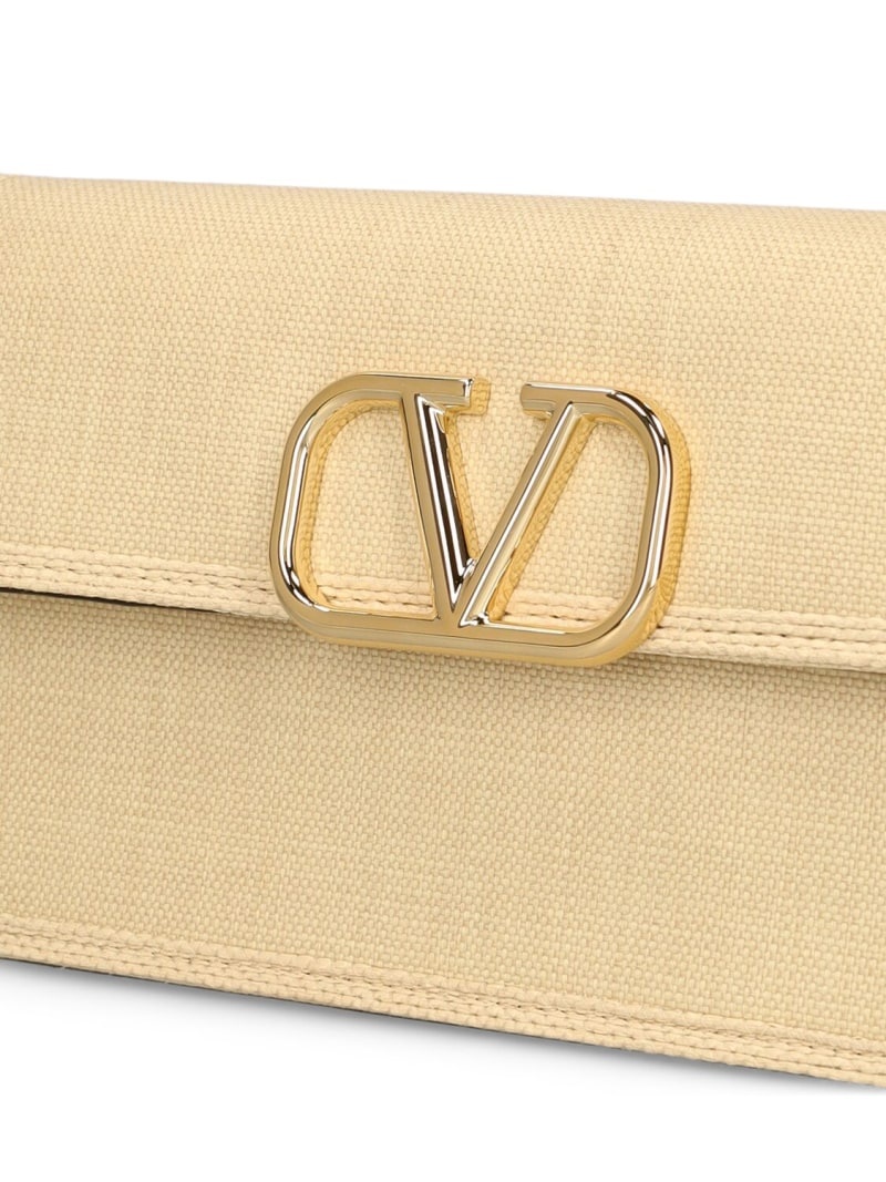 Vlogo signature raffia wallet w/chain - 3