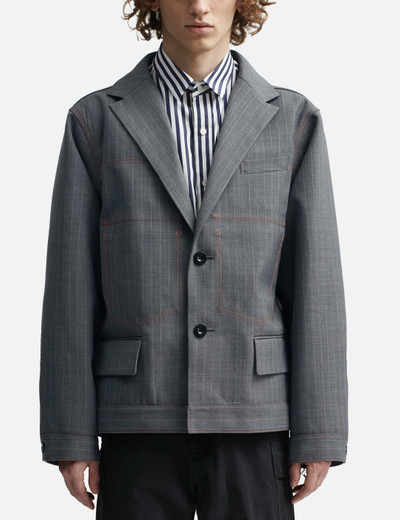 sacai CHALK STRIPE JACKET outlook