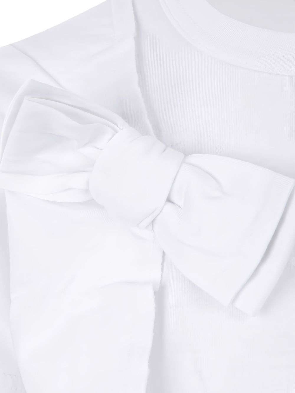 bow-detailed cotton T-shirt - 4