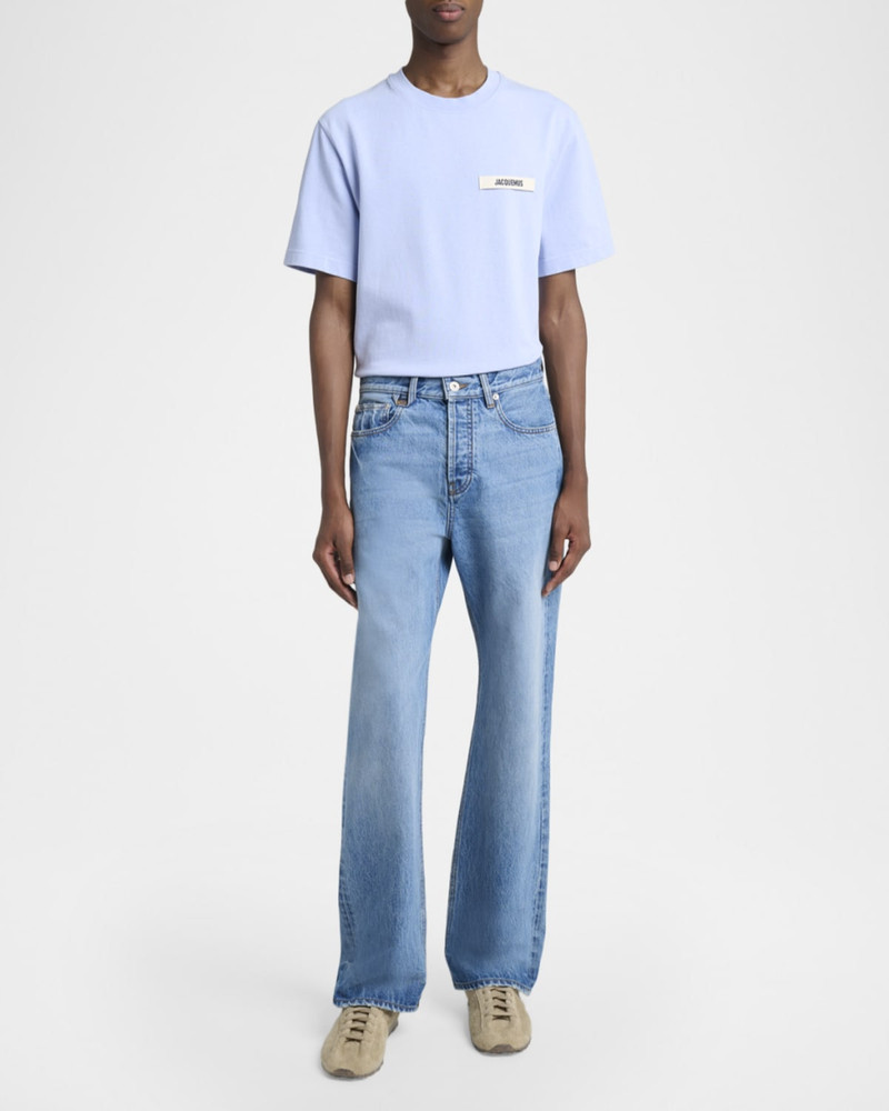 JACQUEMUS Men's Stonewashed Denim Straight-Leg Jeans outlook