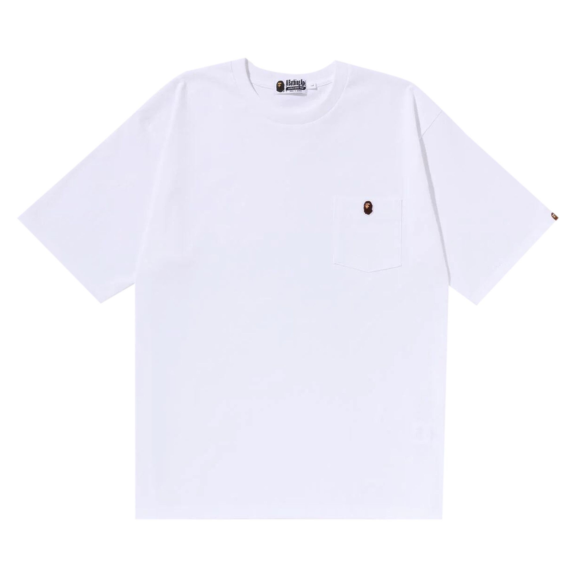 BAPE Ape Head One Point Relaxed Fit Pocket Tee 'White' - 1