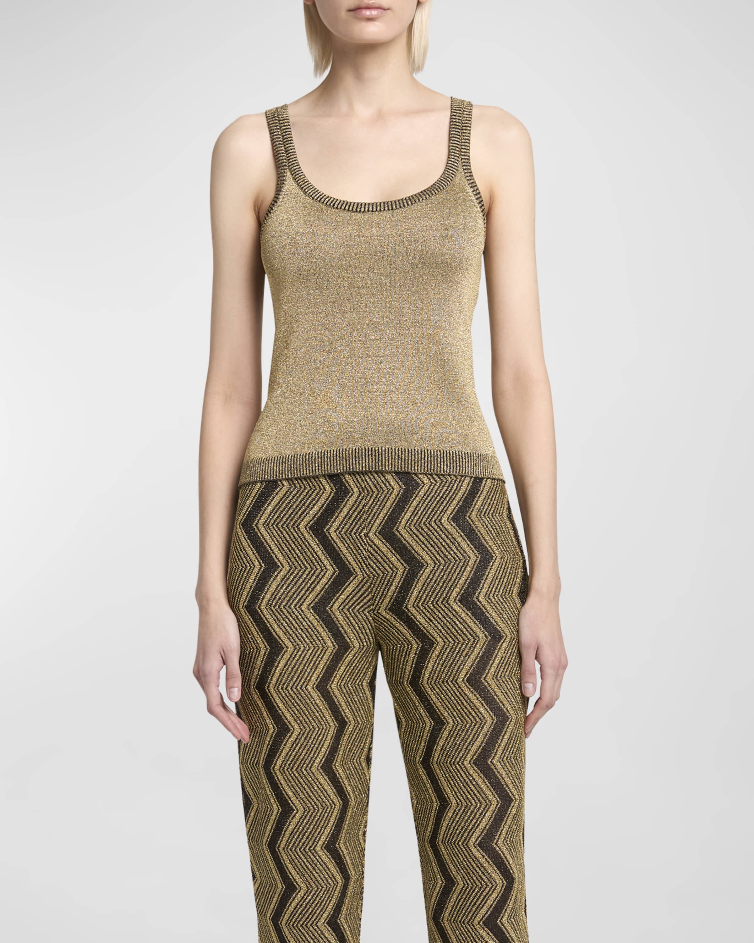 Metallic Knit Tank Top - 2