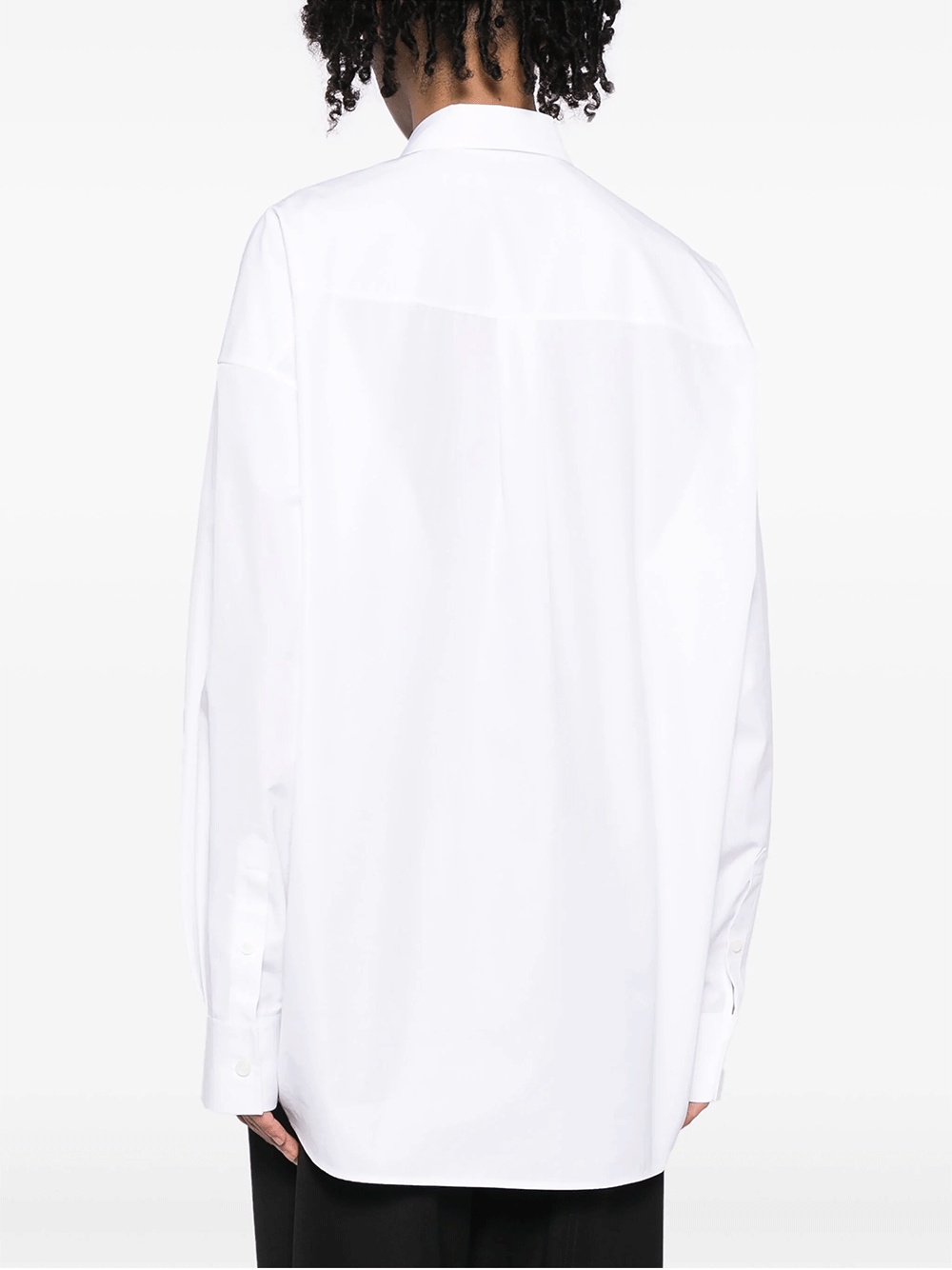 Button Down Logo Shirt In Cotton - 4