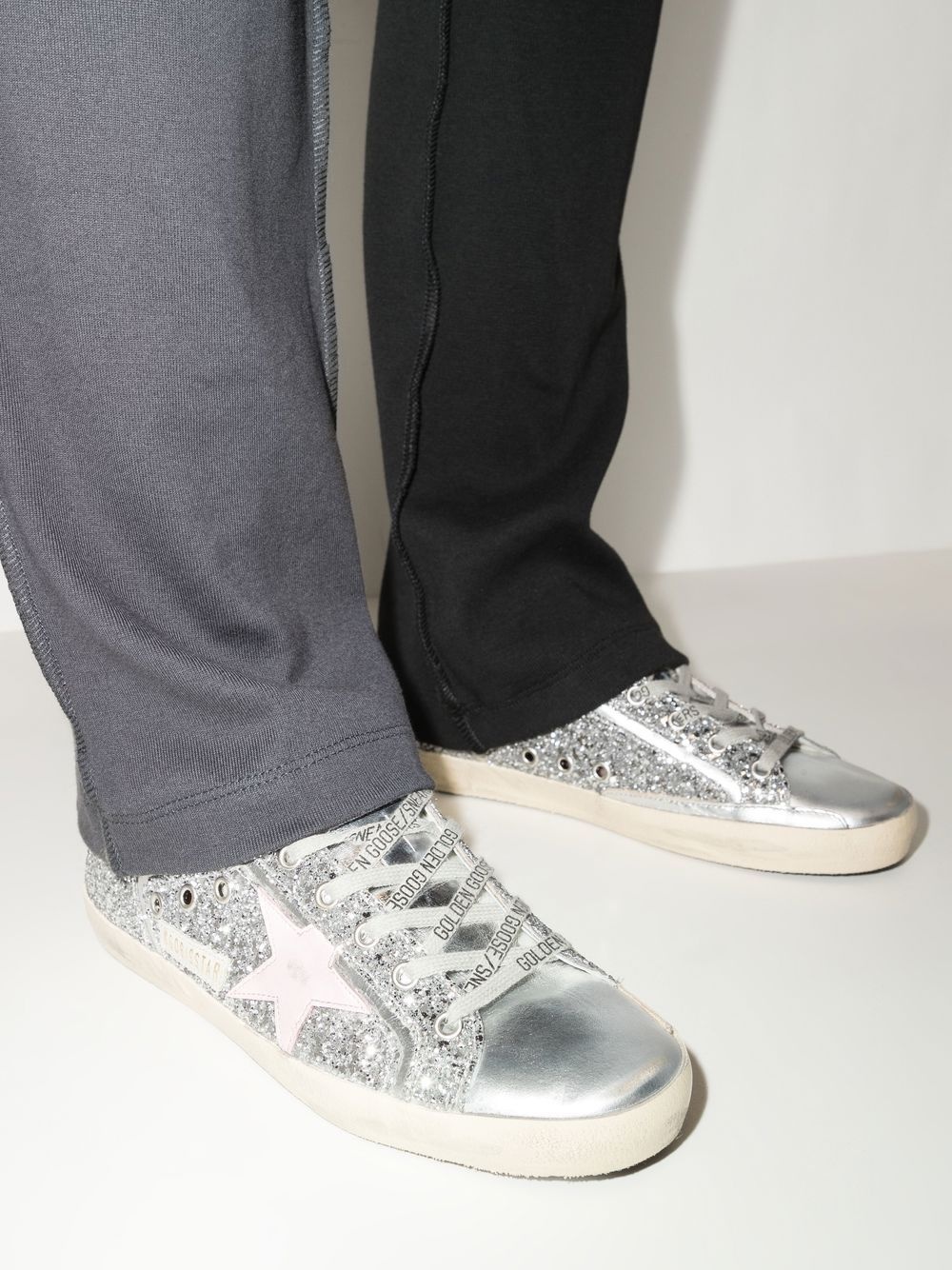 Superstar glitter-embellished trainers - 3