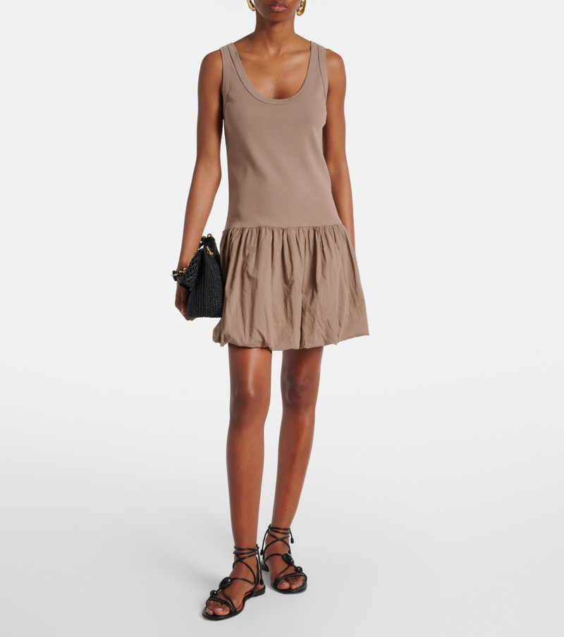 velvet Isla cotton-blend poplin minidress outlook